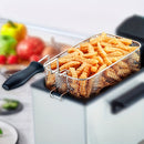 Cesta de freidora 1pc, cesta de freír/vapor plegable, colador de cesta de freír doméstico, red de filtración de freír, herramienta de cocina para papas fritas, filtro de freír de aceite, colador de cesta de freír para cocina Eid Al-Adha Mubarak