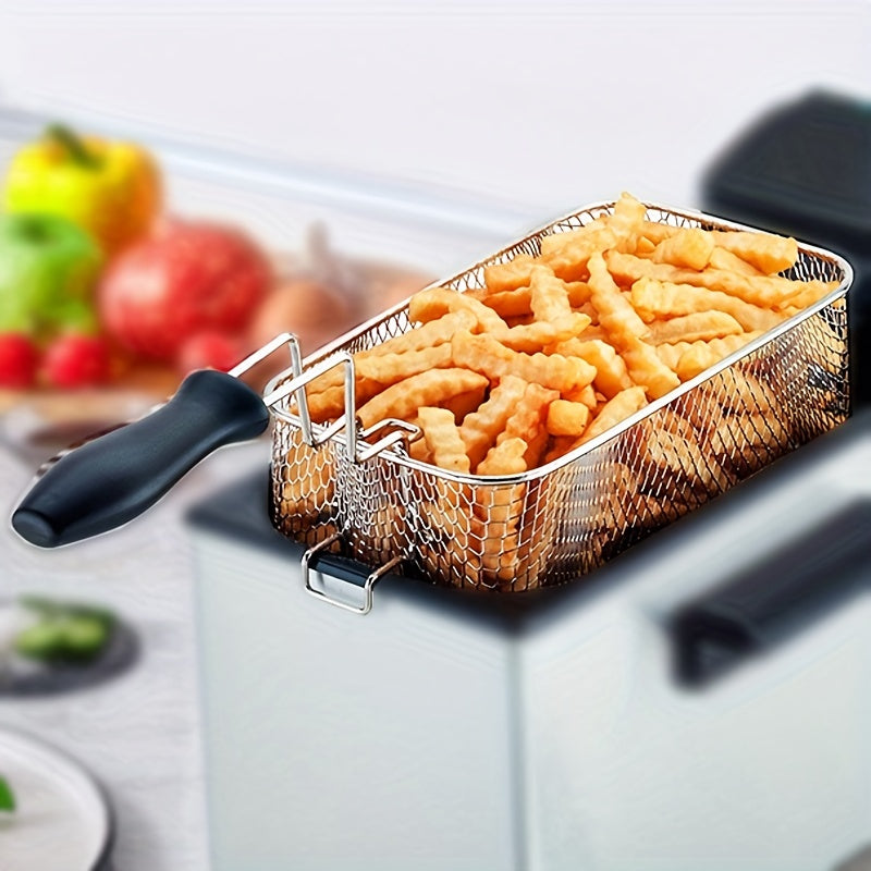 Cesta de freidora 1pc, cesta de freír/vapor plegable, colador de cesta de freír doméstico, red de filtración de freír, herramienta de cocina para papas fritas, filtro de freír de aceite, colador de cesta de freír para cocina Eid Al-Adha Mubarak