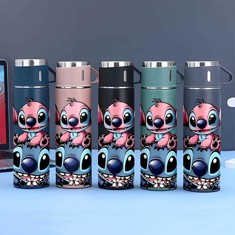 Juego de termo de acero inoxidable de 17 oz con 2 tapas de taza reutilizables, taza de viaje multifuncional para bebidas calientes y frías, lavable a máquina, ideal para bebidas calientes y frías - Embalaje de regalo LHB03211