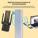 Momoter-1200Mbps-Supports WIFI6 Extensor de WiFi de Doble Frecuencia, Amplificador de Señal WiFi, WiFi 2.4 y 5Ghz de Doble Frecuencia (9000 Pies Cuadrados), Penetración Fuerte de Señal WiFi para 35 Dispositivos, 4 Modos de Configuración con 1 Toque, 6 An