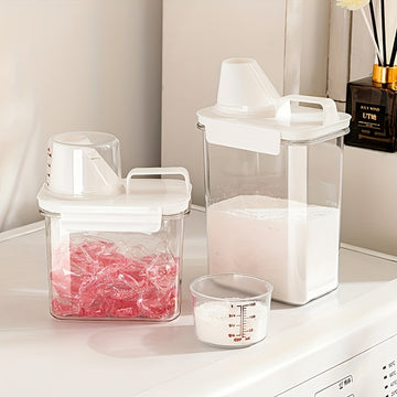 3-Pack de contenedores de plástico de gran capacidad, a prueba de fugas, fácil de verter, sin necesidad de energía, para detergentes para ropa, jabón, organización de cocina y baño