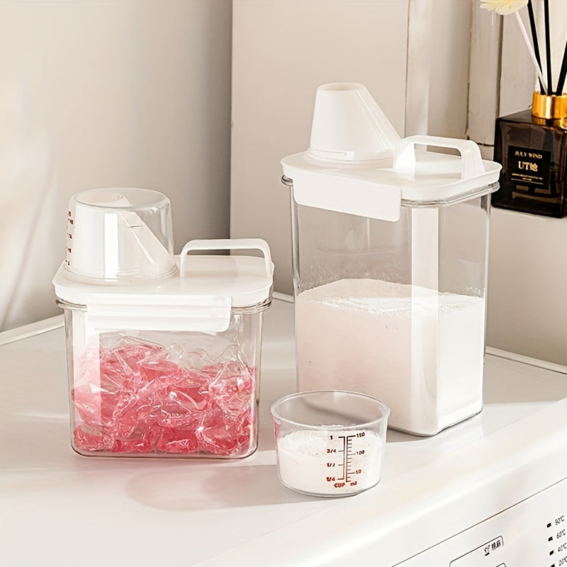 3-Pack de contenedores de plástico de gran capacidad, a prueba de fugas, fácil de verter, sin necesidad de energía, para detergentes para ropa, jabón, organización de cocina y baño