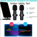 2 Piezas de Micrófono Tipo-C Plug-and-Play para iPhone, iPad y Android - Auto-Sincronización y Reducción de Ruido, Ideal para Grabaciones e Entrevistas. Compatible con Portátiles, Estuche Cargador Incluido, Mini Micrófono sin varillas con Clip
