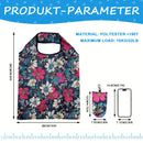 Juego de 4 Bolsas de Compras de Poliéster Premium con Asas, Bolsas Portátiles Plegables para Almacenamiento, Ligueras y Duraderas Lavables en Máquina para Esenciales Diarios