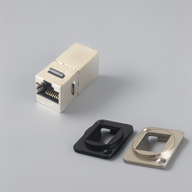 5 Piezas Adaptador RJ45 Ethernet - Conector Macho a Macho Cat6 de Acero Inoxidable y Aleación de Zinc con Tornillos/Notas para Cableado Seguro, Cables de Red Duraderos