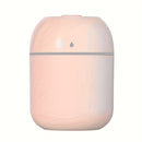 Mini Humidificador USB - Compacto y Personal con Funcionamiento por USB, Operación Silenciosa, Detalles en Blanco/Rosa - Ideal para Hogar, Oficina, Coche o Escritorio - Solución Esencial para Securares, Tos y Frío en Otoño e Invierno, Diseño Moderno y El