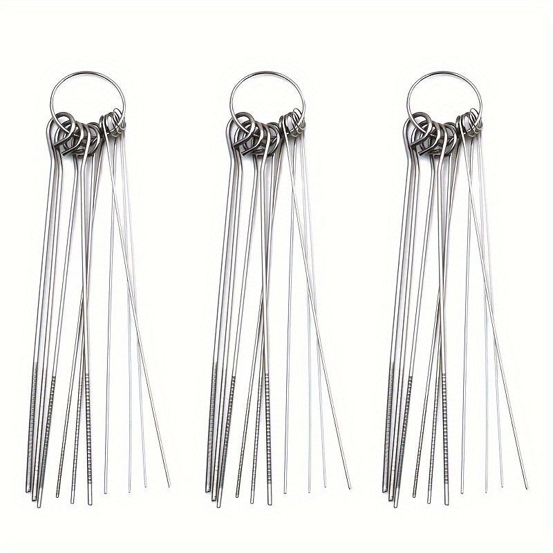 Kit de limpieza de cabeza de ducha de acero inoxidable: 10/30pcs agujas de limpieza de tamaños múltiples para una limpieza y desincrustación fáciles - Adecuado para uso doméstico y al aire libre