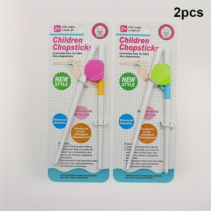 1 o 2 pares de palillos de entrenamiento para niños, juego de palillos desmontables para principiantes, palillos reutilizables para niños pequeños