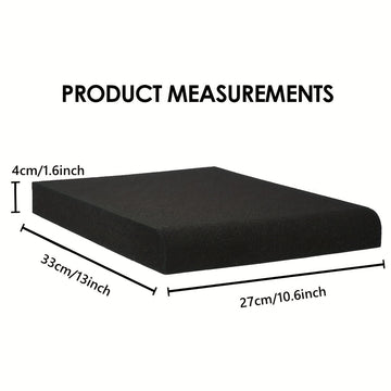 Almohadillas de aislamiento para monitores de estudio, aptas para altavoces de 16.51 a 20.32 cm, almohadillas de aislamiento para altavoces grandes que se adaptan a la mayoría de los escritorios, espuma de aislamiento acústico de alta densidad, soporte d