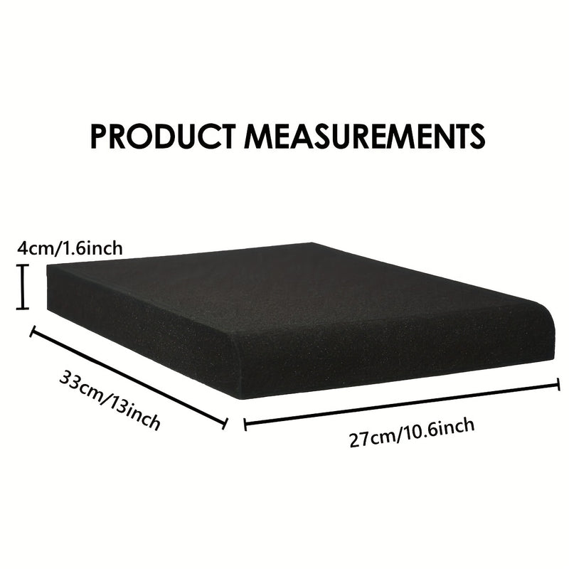 Almohadillas de aislamiento para monitores de estudio, aptas para altavoces de 16.51 a 20.32 cm, almohadillas de aislamiento para altavoces grandes que se adaptan a la mayoría de los escritorios, espuma de aislamiento acústico de alta densidad, soporte d