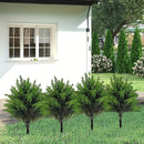 2 piezas de árboles artificiales de cedro grande con enchufe de tierra - Plástico duradero resistente a la radiación UV para decoración de vacaciones al aire libre e interior, patio, jardín, porche - Aspecto natural para todas las estaciones, sin manteni