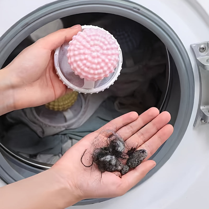 1pc Bola de Lavandería Multiusos - Atrapador de Pelo y Pelusa para Lavadoras, Fibra de Poliéster
