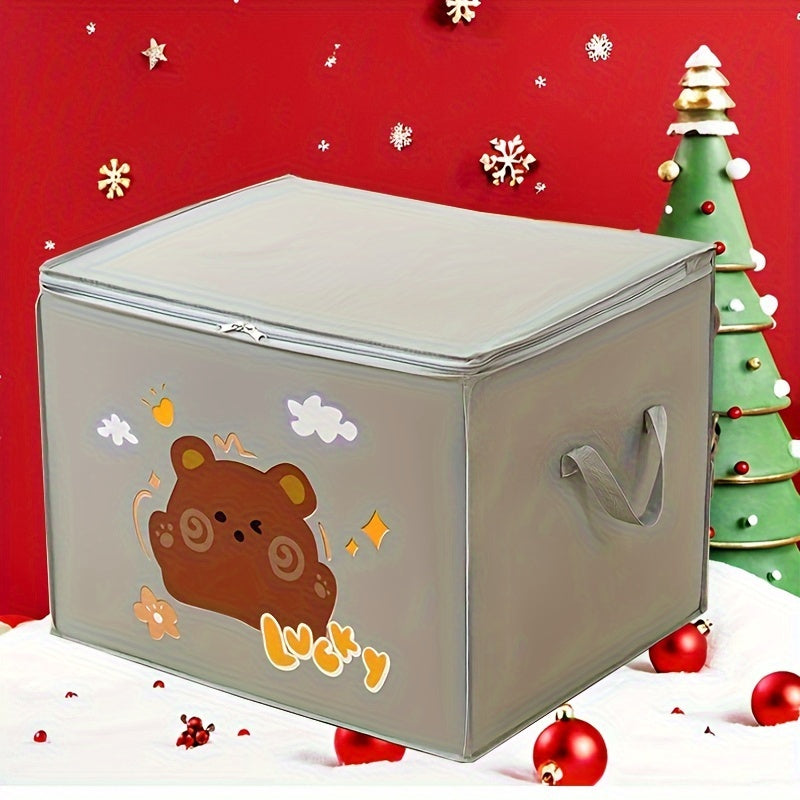 Bolsa de almacenamiento grande a prueba de polvo, bolsa de ropa plegable y ligera con cremallera y asas, regalo de Navidad/Halloween.