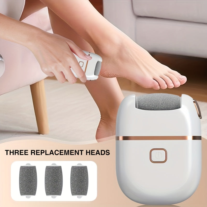 Maquinilla eléctrica profesional para pies, dispositivo de pedicura eléctrico, archivo de pies recargable por USB - Incluye 3 cabezas de molienda - 2 configuraciones de velocidad, adecuado para eliminar callos y - pulido grueso - empuje de piel muerta, d