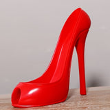 Elegante estante de vino de resina - Decoración de hogar elegante y moderna con colores rojo y dorado, idea de regalo perfecta, superficie lisa adecuada para escritorio, sala de estar y cocina.