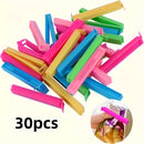 Clips de Plástico para Bolsas de Comida, Clips Reutilizables para Sellado y Accesorios de Almacenamiento en la Cocina