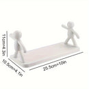 Estante de Pared Versátil sin Taladro - Diseño Humanoid, Perfecto para Baño, Sala de Estar, Dormitorio y Balcón - Plástico Duradero, Sostiene hasta 2.0KG