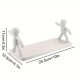 Estante de Pared Versátil sin Taladro - Diseño Humanoid, Perfecto para Baño, Sala de Estar, Dormitorio y Balcón - Plástico Duradero, Sostiene hasta 2.0KG