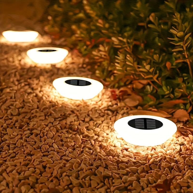 4 luces solares para senderos - Iluminación decorativa para jardines y paisajes al aire libre con hardware de instalación, batería de níquel, control de interruptor, impermeable y eficiente en energía para patios, senderos y características acuáticas, lu