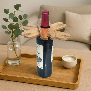 1pc Soporte para Vinos, Portavasos de Vidrio Creativo con Almacenamiento Elevado, Organizador para Cocina y Barra, Accesorio para Sala, Restaurante o Hogar