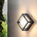 Lámpara de pared LED de grado industrial - Iluminación cálida IP44 para patios, balcones y escaleras al aire libre, diseño con marco negro y control de botón, voltaje de funcionamiento de 85V-265V, brillo de más de 3000 lumenes, lámpara de pared para int