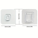 2/6/10pcs Pegatinas De Doble Cara Removibles, Retenedor De Inserción De Fila, Hebilla De Tarjeta Femenina Transparente, Hebilla De Pared De Jaula De Palillos, Gancho De Hebilla Femenina De Baño, Gancho Sin Perforación, Disponible En Cocina, Disponible En