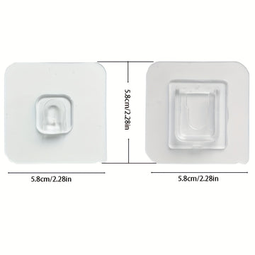 2/6/10pcs Pegatinas De Doble Cara Removibles, Retenedor De Inserción De Fila, Hebilla De Tarjeta Femenina Transparente, Hebilla De Pared De Jaula De Palillos, Gancho De Hebilla Femenina De Baño, Gancho Sin Perforación, Disponible En Cocina, Disponible En