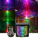 Luces disco LED con control de ritmo por sonido, luces láser para fiestas KTV con carcasa metálica, control remoto, ideales para habitaciones, salas y iluminación DJ interior, perfectas para decorar en días festivos
