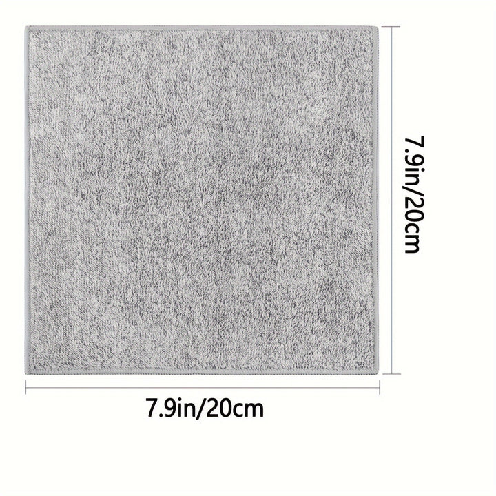 Toallas de cocina ultra suaves y absorbentes de microfibra - 5/10 piezas, 20.07 cm x 20.07 cm, gris, paños multiusos para limpieza del hogar, estilo rústico, solo lavado a mano, perfectas para platos y tareas del hogar, toallas para trastes