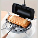 1 pieza, fabricante de sándwiches de lujo de doble cara, antiadherente, fácil de cocinar para desayunos perfectos, waffles y hamburguesas, liberación fácil de alimentos, gadget de cocina que ahorra espacio y herramienta esencial para hornear en la cocina