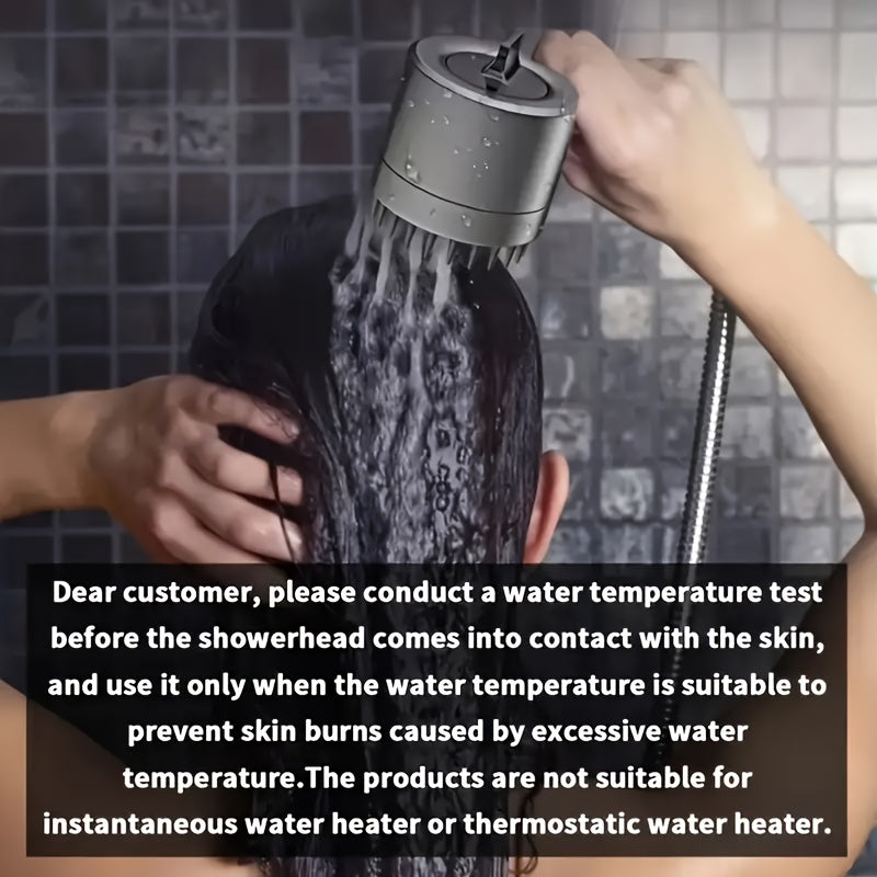 80000 clientes dicen que es fácil de usar sin mangueras. Ducha de mano de alta presión, 3 modos de flujo de agua ajustable, ducha de masaje redonda, cabezal de ducha, accesorios de baño, hardware de baño