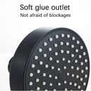 1 unidad de cabezal de ducha redondo de lluvia de alta presión de 9.91 cm - Plástico duradero, fácil instalación, diseño ahorrador de agua, suave para el cabello y la piel, ideal para uso en baños domésticos, accesorios de baño, cortina de ducha, cabezal