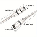 1pc Cable de Audio XLR I-ZCLIVE, Aleación de Zinc 3-Pines Macho a Hembra Forma Plana, Conector Transparente de Alta Calidad para Micrófono y Sistema de Altavoces para Preambules, Estaciones de Radio