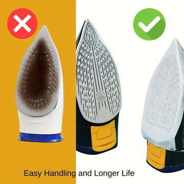 Pack de 1 Cubierta para Zapatos Resistente al Calor de Teflón Premium - Tejido de Poliéster No Adherente y Duradero con Diseño Ergonómico para Hogar y Fábricas de Ropa, Protege la Placa de Hierro y Prolonga su Vida Útil