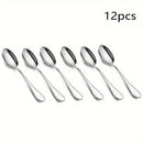 6/12 cucharitas, cucharas para té, cucharitas para café, cucharas de acero inoxidable, cucharas para postres, para hogar, restaurante, cafetería o fiestas, cubiertos