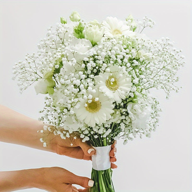 15 ramos de flores artificiales de gypsophila, 450 flores en total, tallos falsos de alta calidad con antioxidantes y textura realista, decoración para hogar, oficina, jardín, terraza, bodas y fiestas de compromiso, sin necesidad de electricidad o pilas