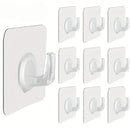 10, 15 o 30 ganchos transparentes autoadhesivos para colgar ropa, resistentes, para puerta o pared, cocina o baño