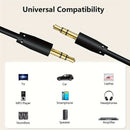 3.5mm Macho A Macho Cable De Audio Para Coche Computadora Móvil Altavoz De Audio Para Coche Auriculares Montados En La Cabeza Conector De Doble Cabeza En Conexión De Grabación Salida En Cable 20cm100cm