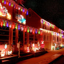 1 juego de luces de cascada de meteoritos - Luces de lluvia, hielo y nieve para jardín, bodas, fiestas, Navidad y Halloween, luces solares para exteriores
