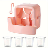 1 ventilador portátil sin taladro, tecnología de enfriamiento con niebla helada, diseño de plástico duradero, funciona sin batería, ideal para casa, oficina y uso al aire libre, accesorio de ventilador compacto, enfriador portátil