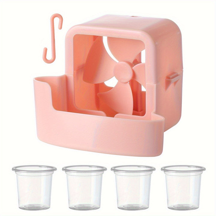 1 ventilador portátil sin taladro, tecnología de enfriamiento con niebla helada, diseño de plástico duradero, funciona sin batería, ideal para casa, oficina y uso al aire libre, accesorio de ventilador compacto, enfriador portátil