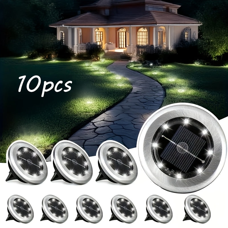 10 Piezas de Luces Solares Inteligentes para Jardín, Estanque y Camino, Resistentes a Altas Temperaturas y Frío Helado, Iluminación Exterior con Larga Durabilidad, Luz Cálida o Blanca Dual Opcional