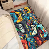 Alfombrilla de Área para Controlador de Juegos de 1 Pieza para Dormitorio de Niños - Diseño Vívido de Videojuego, Material Suave de Franela, Ligera y Lavable a Máquina, Ideal para Configuración de Deportes Electrónicos, Alfombra de Puerta, Cocina o Sala