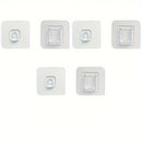 2/6/10pcs Pegatinas De Doble Cara Removibles, Retenedor De Inserción De Fila, Hebilla De Tarjeta Femenina Transparente, Hebilla De Pared De Jaula De Palillos, Gancho De Hebilla Femenina De Baño, Gancho Sin Perforación, Disponible En Cocina, Disponible En