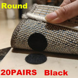 10/20/40 Pares de Cinta Adhesiva Antirizado de Doble Cara para Alfombras - Antideslizante, Lavable, Almohadillas para Alfombras en Blanco y Azul, Ideal para Fijar Alfombras en Diversas Superficies, Esenciales para la Decoración del Hogar