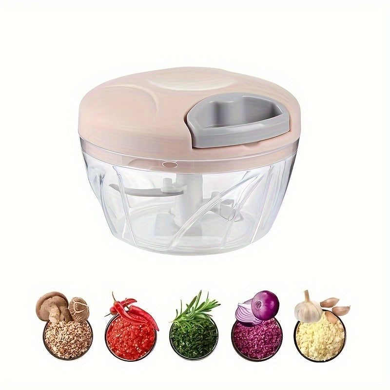 1, cortador de verduras, trituradora multifuncional de ajo, molinillo de ajo, trituradora manual de ajo, cortador de frutas creativo, accesorios de cocina, utensilios de cocina, 500/900ml