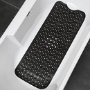 Alfombra de Bañera Extra Larga Antideslizante con Agujeros de Drenaje y Ventosas - Lavable a Máquina, Duradera, Alfombra de Ducha de PVC para Hogar, Hotel, Viaje en Coche - Disponible en Múltiples Colores