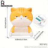 Portarrollos De Papel Higiénico Con Diseño De Ciervo Y Gato, Estante Para Almacenamiento De Toallas De Baño Montado En La Pared, Bonito Dispensador De Papel Higiénico Para Baño, Decoración Del Hogar, 1 Ud.