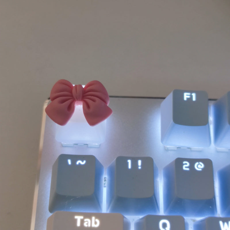 1pc Teclado mecánico con diseño de lazo creativo, tecla ABS de perfil OEM, accesorio único para computadora, regalo ideal para amigos.