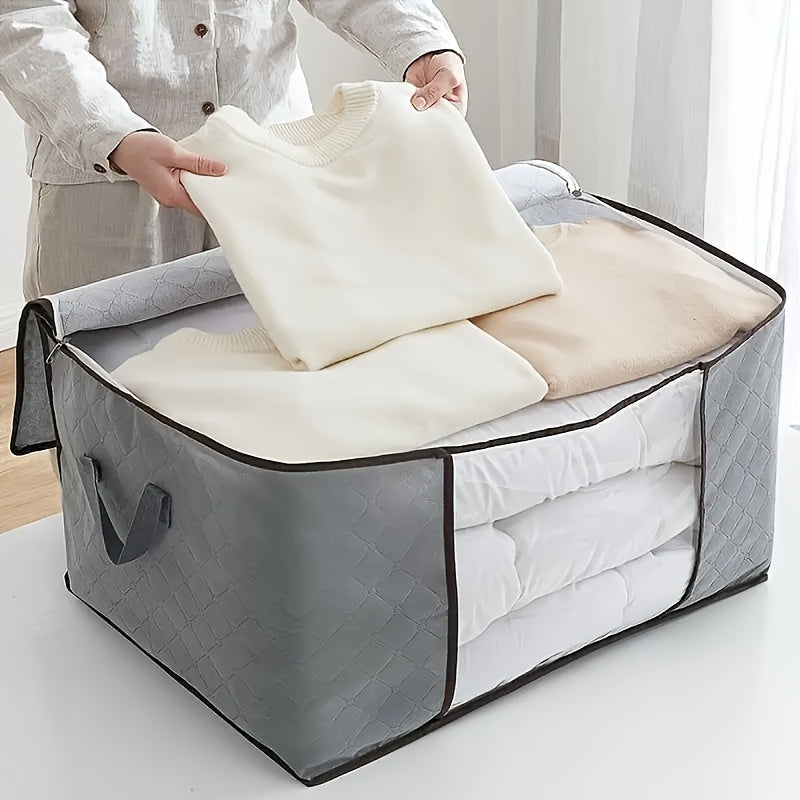 Bolsa de Almacenamiento Plegable de Tamaño Extra Grande - Organizador de Tela Duradero para Ropa, Mantas y Más - Ideal para Dormitorios, Residencias Estudiantiles y Viajes